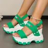 New Slippers Buckle Strap Wedge Heel Sandals for Women Summer Lightweight Platform Sandls Woman Non Slip GAI size 35-43