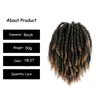 Short DreadLocks Bun Loc Accessories Clip in on Ponytails Hair Fake Ponytail Synthetic Hair Pieces for Black Women 240119