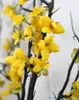 Dekorativa blommor 1 datorer 90 cm Vackra konstgjorda vinter Jasmine Plastic Branch med gul hemdekoration F408