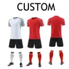 Set uniforme da calcio personalizzato Maglie vuote Numero di stampa Nome Maglia da calcio da allenamento per bambini adulti traspirante ad asciugatura rapida 240122