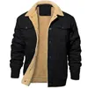 Men's Jackets Covrlge Winter English Style Jacket Men 2024 Warm Collar Ourdoor Coat Male Casual Fashion Coats MWJ344