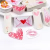 Party Favor 50st/Lot Wedding Valentine's Day Paper Tags Etikett med hampa rep diy paketdekorationer hänger tagggåvor inslagna förnödenheter