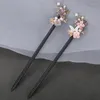 Haarspangen, elegante exquisite Blumen, chinesische Hanfu-Stäbchen, Gabeln für Frauen, Perlenkristall-Kopfbedeckung, Haarnadel, Stäbchen, Party-Schmuck