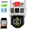 Camera WiFi Wireless Dual Lens Three Screen Outdoor PTZ Security Protection Auto Tracking CCTV Video Surveillance
