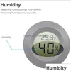 Instrumenty temperatury Hurtowe Monitor LCD mini termometr Gad owad CAM Zbiornik akrylowy miernik okrągły higrometr bez DHE3X