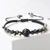 Strand Men Stone Braccialetti avvolgenti 4mm Perline naturali Boho Yoga Charm String Bracciale di amicizia intrecciato per le donne Gioielli fatti a mano