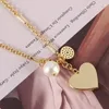 Pendant Necklaces European And American Jewelry Wholesale Love Disc Eyes Inlaid Mother Shell Zircon Pearl Necklace