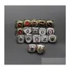 17Pcs Ohio State Buckeyes National Champion Championship Ring Set Solid Men Fan Brithday Gift Wholesale Drop Delivery Dhinp