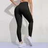 Damen-Leggings, nahtlos gestrickt, Yoga, Sport, Frauen, hohe Taille, Bauchkontrolle, Body Shaper, sexy gerippte Strumpfhosen, Push-Up, Fitnessstudio, Workout-Hose