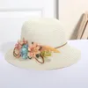 Haarschmuck Sommer Kinder Strohhüte Baby Mädchen Atmungsaktive Spitze Kappe Bogen Strand Sonnenhut Kinder Prinzessin Reise Sonnenschirm