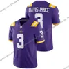 Travin Dural NCAA Lsu Tigers College Football Jersey Custom Jarvis Landry Chase Joe Burrow Justin Jefferson Clyde Edwards Helaire Derrius H High igh