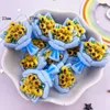 Dekorativa figurer 10star harts Kawaii Färgglada målade 3D -blommor Bukett Flatback Stone Scrapbook Figur Diy Decor Hemtillbehör