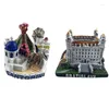 Dekorative Figuren Slowakei Bratislava Burg Griechenland Santorini Vulkaninsel Miniaturen Geburtstagsgeschenke Heimdekoration Gebäudemodell