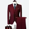 Terno de casamento masculino clássico terno de negócios 3 peças formal coreano slims terno vestido terno smoking terno do noivo 240125