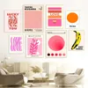 Obrazy Pink Bauhaus Matisse Yayoi Kusama Peach Banana Wall Art Canvas Malowanie plakatów i drukowania zdjęć do wystroju salonu