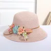 Haarschmuck Sommer Kinder Strohhüte Baby Mädchen Atmungsaktive Spitze Kappe Bogen Strand Sonnenhut Kinder Prinzessin Reise Sonnenschirm