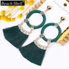 Brincos pendurados 2024 borla acessórios femininos jóias longas artesanal boho brinco coreano moda boêmio declaração de natal