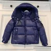 Down Coat Child Boys Fashion Winter Windproof z kapturem płaszcze luksusowe projektant granatowy kud chłopiec puff kurtki dziecięce ubrania d ot2Rw