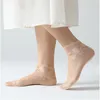 Women Socks Lace Spring Summer Cotton Bottom Anti Slip Flower Series Versatile Trend Breathable Ladies Crew Y116