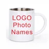 Mugs 300ML Stainless Steel Mug DIY LOGO PO NAME Customize Print Creative Coffee Travel Tea Metal Cup For Explor Outdoor Hiker Camp