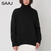 Maglioni da donna GAAJ Dolcevita Maglione spesso Donna Autunno Inverno Caldo Pullover CHIC Top Maglione lavorato a maglia casual oversize Y2K Donna Allentato