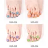 Foot Stickers Full Stickers Solid Color 3D Toe Nail Stickers Nail Polish Film