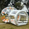 White Bounce House sprzedający przezroczystą nadmuchiwaną kopułę bąbelkową namiotu kempingowego z dmuchawą na imprezę balonową 240127