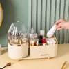 Förvaringslådor läppstift hållare för transparent arrangör upp verktyg plast kosmetik hudvård fall kvinnor borstar kosmetikverder gör