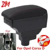 Opel Corsa D Armrest Box Car Storage Retrofit部品の室内アクセサリUSB付き