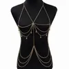 Andere Schmucksets Körperschmuck Sexy Brustkette Bikini Bauchketten für Frauen Kreuz Taillenketten Weibliches Mädchen Mode Strand Einfacher Luxuspullover YQ240204