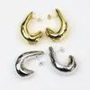 5 Pair Retro Metalic Earrings Smooth Metal Hook Shape Simple Creative Design Fashion Lovely Women Jewelry 30717 240123