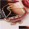 Pendant Necklaces Sakura Love Wedding African Jewelry Set Animal Diamond Necklace European And American Charm Lady Fashion Drop Deliv Dhqic