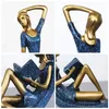 Yoga-Mädchen-Figur, lesende Mädchen-Statue, Ornament für Schreibtisch, Büro, Schlafzimmer, Wohnzimmer, Statuen, Heimdekoration, Skulpturen, Geschenke 240123