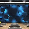 Wallpapers Custom Geometric Hexagon Po KTV For Living Room TV Background Wall Art 3D Mural Wallpaper Bedroom Decoration