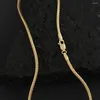 Pendants HOYON Real 18K Chain Gold Original Silver 925 Necklace 2.3mm 18/20inch Snake Dragon Bone Neck Collar For Men Women Fine Jewelry