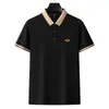 Polos da uomo Minglu Summer Cotton Golf Polot Shirts Ape da api di lusso Clavoro corto Colore Solido Business Casual