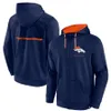 Denver''Broncos''Men Fanatics Branded Navy x Bud Light Pullover-hoodie met volledige ritssluiting