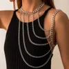 Outros conjuntos de jóias cadeias de peito sexybeach bikini corpo jóias charme cadeia de corpo para mulheres acessórios de verão presente colares yq240204