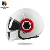 Motorcycle Helmets MONSTER PARK Full Face Helmet Open Modular Cascos Para Moto Double Lens DOT Retro Combination