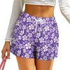 Kvinnors shorts Ditsy Floral Woman Blue Blooming Grove Streetwear Tryckt med hög midja överdimensionerade korta byxor Sexiga bottnar