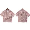 Mens Camisetas Top Artesanato Rhude Camisas Verão Designer de Moda Rua Casual Manga Curta Estilo Praia Tees Impressão de Algodão RhudNM3G