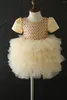 Robes de fille Robe de princesse en couches tutu 1ère anniversaire pour enfants fête pour filles vestiges de robe de bal 9m- 5 ans