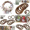 Dekoracyjne kwiaty wieńce 25/30 cm Bożego Narodzenia Rattan Rattan Wewnień Braided DIY ręcznie tkany winorośl winorośli Wewcenia rzemiosła na ślub Hallowe Dhmwf