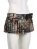 Юбки Gyaru Мини-юбка плиссированные для женщин Rave Outfits 2024 Летняя одежда Y2k Спортивная повседневная камуфляжная короткая юбка