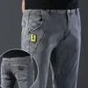 2024 pantalones vaqueros de moda para hombre estilo coreano pantalones rectos grises de cintura media pantalones vaqueros casuales para hombre 240125