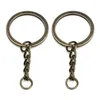 Keychains Sauvoo 5-20 st/Lot Key Ring Holder Split Rings Keychain Round KeyFob Keyrings Keyring för DIY Jewelry Making