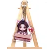 Keychains anime Keychain Women Husky och hans vita katt Shizun nyckelkedja för män ringer akryl biltangentparti hänge cos flickor gåva