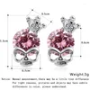 Stud Earrings MISANANRYNE Skull For Women Cute 7 Colors Cubic Zirconia Party Jewelry Gift Wholesale