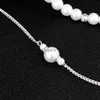 Other Jewelry Sets Women Backdrop Simulated Pearl Backdrop Necklaces Back Chain Jewelry For Women Party Wedding Backless Dress Accessories YQ240204