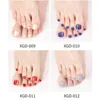 Foot Stickers Full Stickers Solid Color 3D Toe Nail Stickers Nail Polish Film